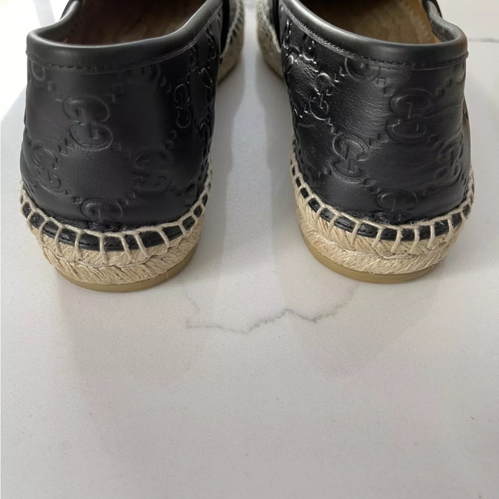 Authentic Gucci Black Guccissima Leather espadrille 39.5 US  9 - Picture 7 of 12